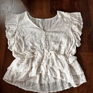 Express Ruffle Sleeve Blouse